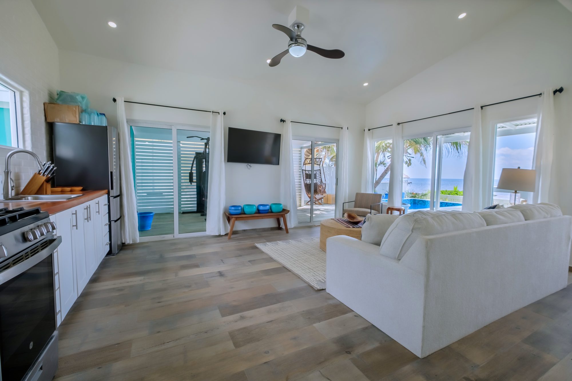 Living room in San Pedro beach house for sale